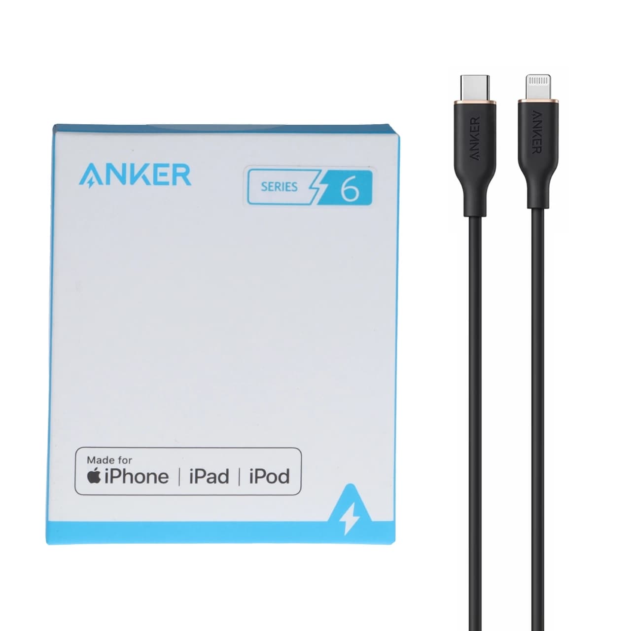 کابل شارژ فست 0.9 متری Anker Type-C To Lightning مدل A8662621 – مشکی (گارانتی شش ماهه ایویز)
