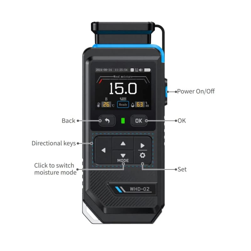 رطوبت سنج چوب فینرسی مدل FNIRSI WDH-02 — تصویر ۲