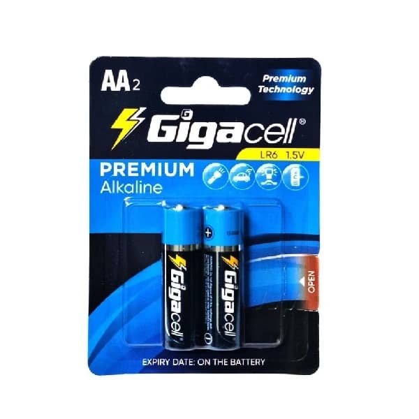 باتری قلمی گیگاسل مدل Gigacell Premium Alkaline بسته 2 عددی