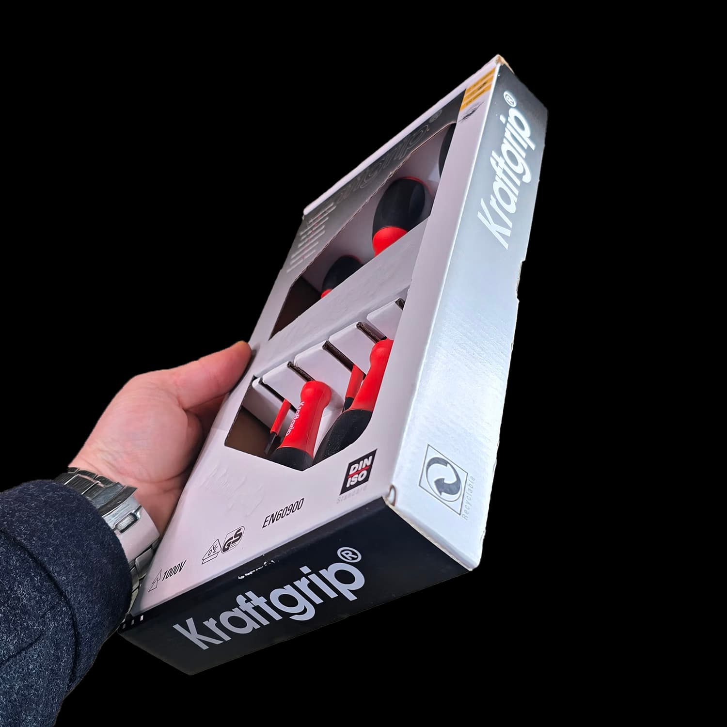 مجموعه 5 عددی پیچ گوشتی عایق 1000 ولت کرفت گریپ مدل kraftgrip 500i S1/5 Code9118 — تصویر ۳