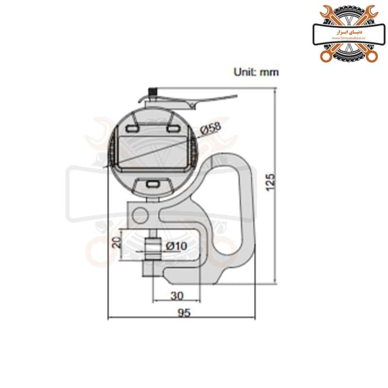 ﺿﺨﺎﻣﺖ ﺳﻨﺞ دﯾﺠﯿﺘﺎل دقت 0.01 میلیمتر اینسایز کد 10-2871 — تصویر ۲