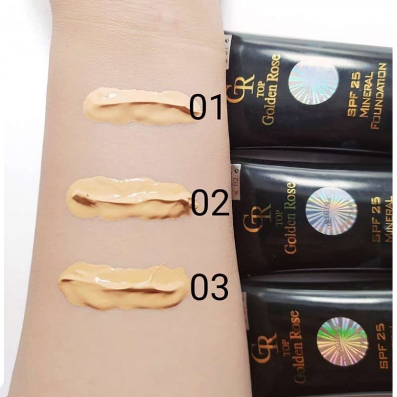 کرم پودر تیوپی گلدن رز Golden Rose شماره 03 — تصویر ۲