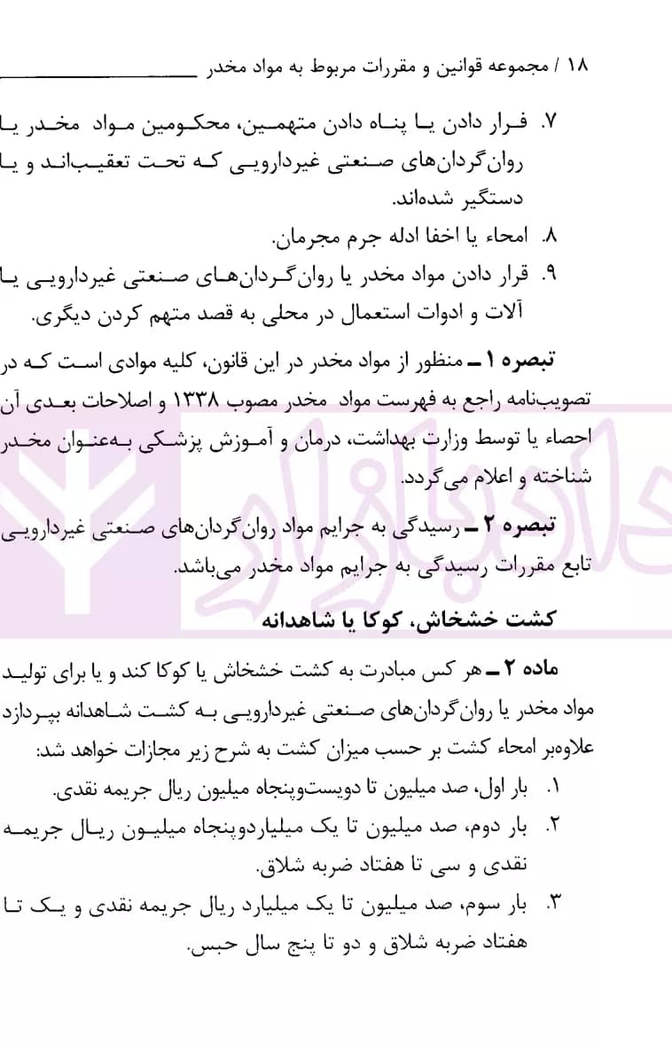 مجموعه قوانین و مقررات مواد مخدر | دکتر ذبحی — تصویر ۸