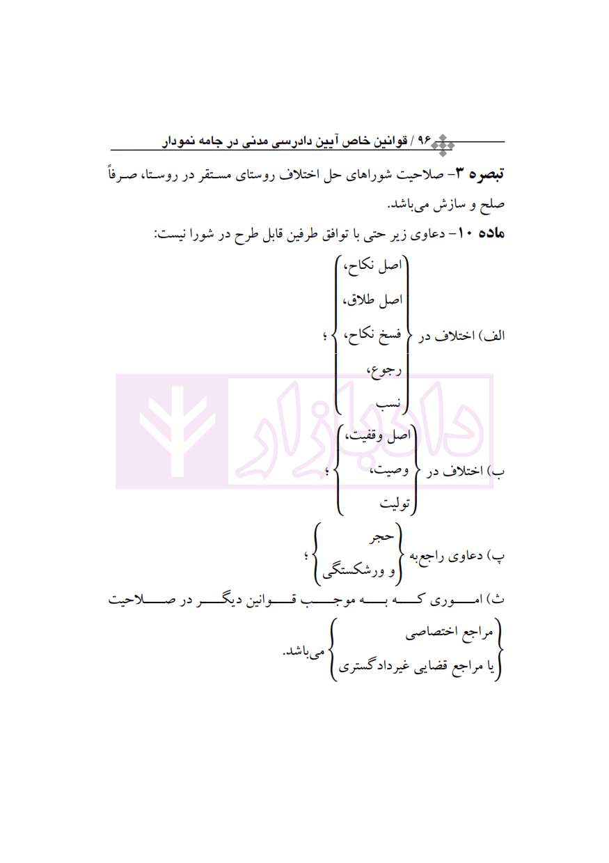 قوانین خاص آیین دادرسی مدنی در جامه نموداری (سیمی) | رئیسی نافچی — تصویر ۲