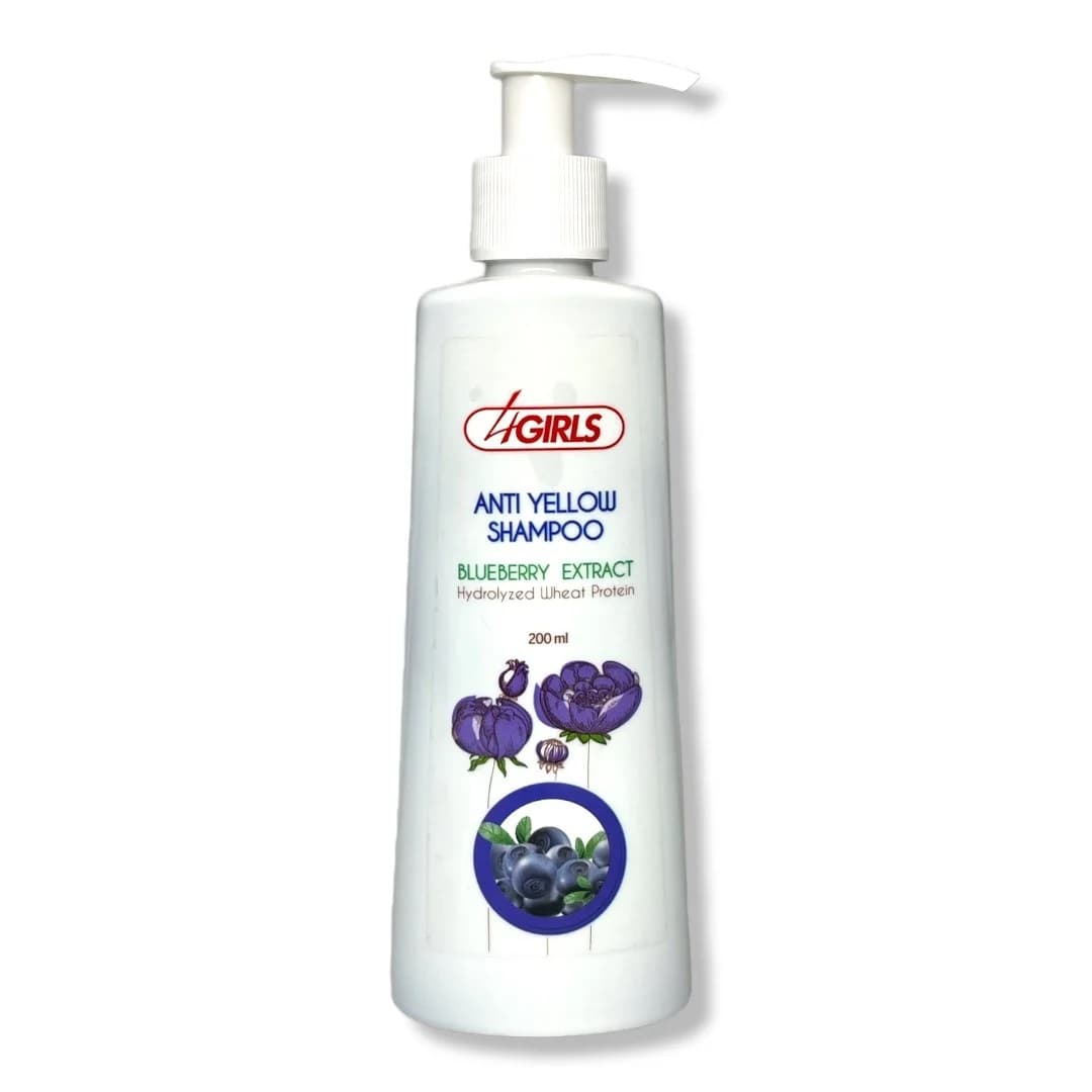 شامپو ضد زردی فورگرلز حاوی عصاره بلوبری حجم 200ml