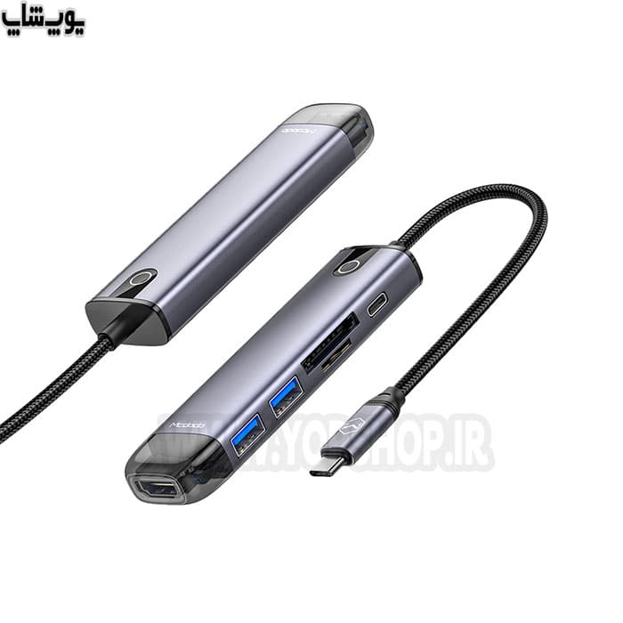 مبدل Type-C به Type-C ،USB3.0 ،SD ،TF ،HDMI مک دودو مدل HU-7740