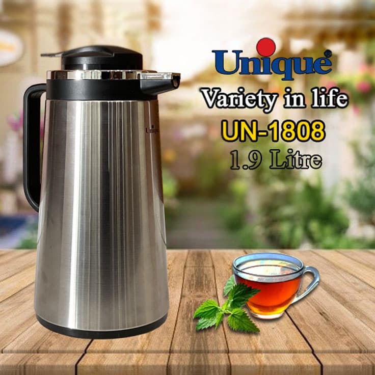 فلاسک 1.9 لیتر استیل شیشه دار یونیک(12)/un1808