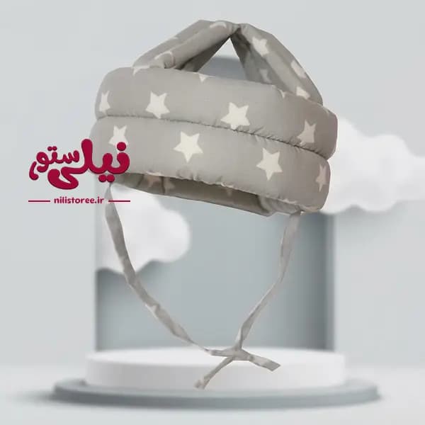 کلاه محافظ سر نوزاد طرح ستاره برند نینی سیف Nini safe — تصویر ۳