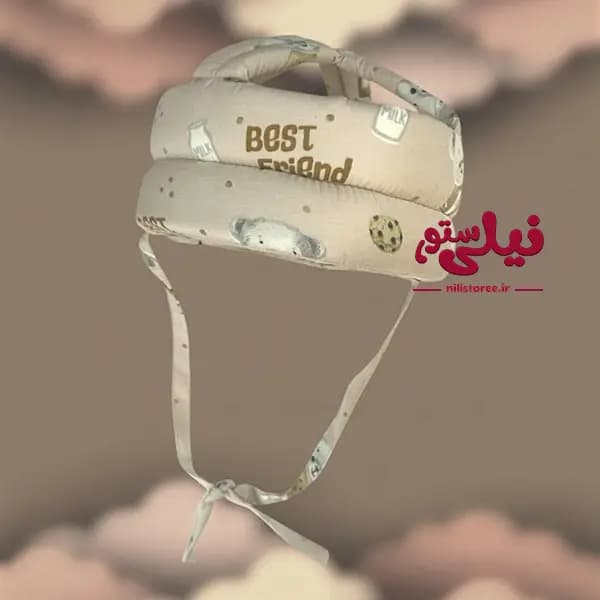 کلاه محافظ سر نوزاد طرح Best Friends برند نینی سیف Nini safe — تصویر ۳
