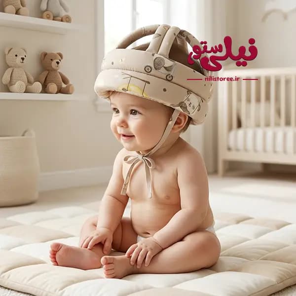 کلاه محافظ سر نوزاد طرح پاندا برند نینی سیف Nini safe