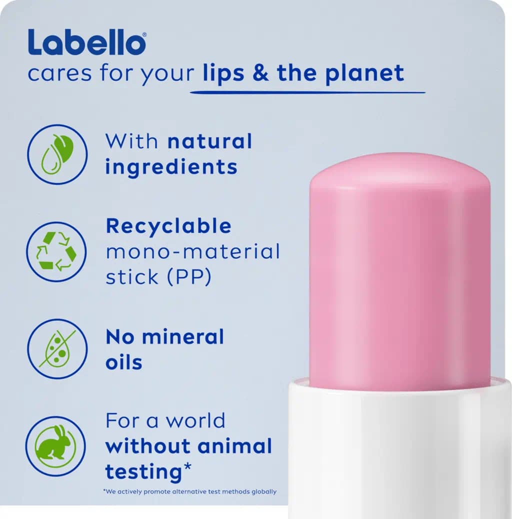 بالم لب مرطوبکننده و صورتیکننده لابلو Labello Soft Rosé حاوی شی باتر و ویتامین E وزن 4.8 گرم — تصویر ۴
