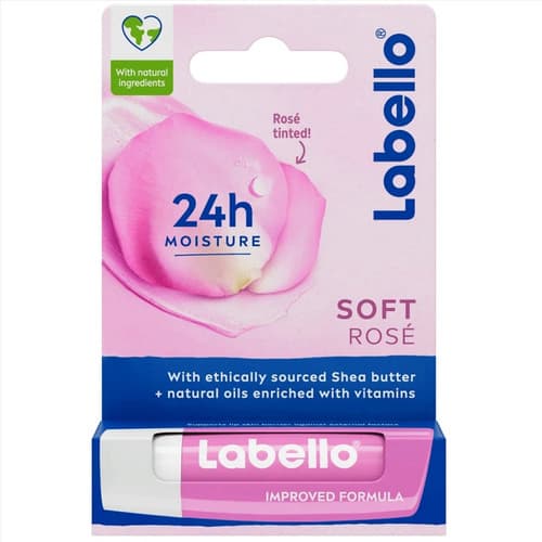 بالم لب مرطوبکننده و صورتیکننده لابلو Labello Soft Rosé حاوی شی باتر و ویتامین E وزن 4.8 گرم — تصویر ۶