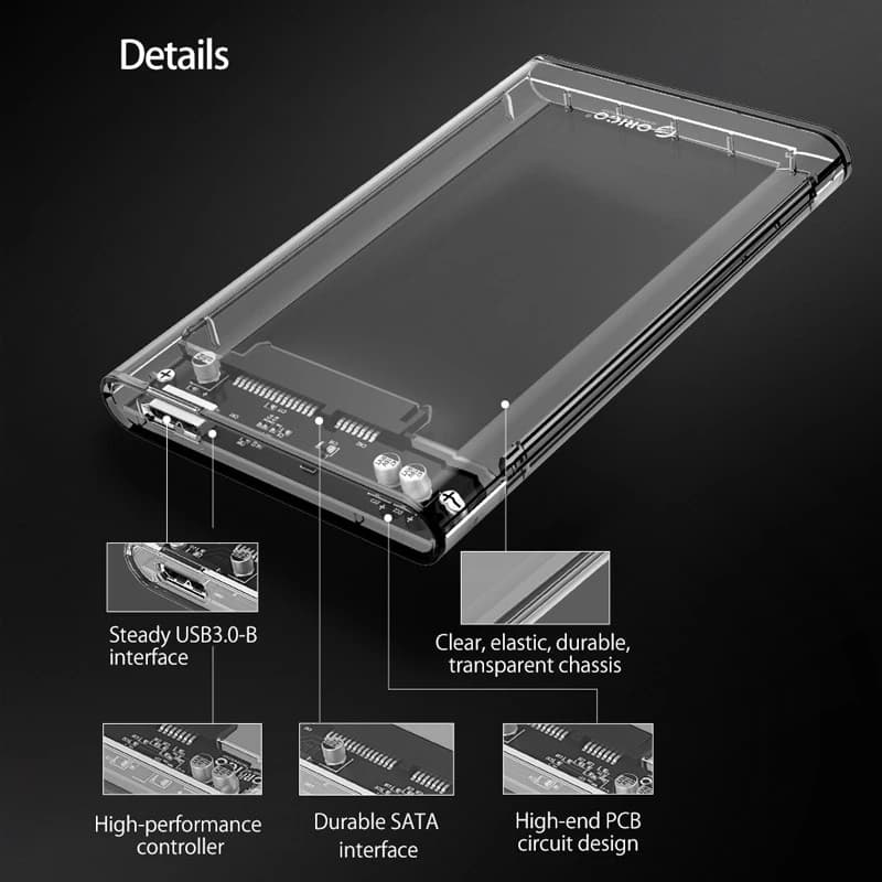 باکس هارد 2.5 اینچی HDD اوریکو 2139U3 — تصویر ۵
