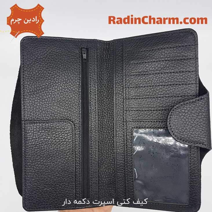 کیف کتی مردانه چرم اسپرت دکمه دار — تصویر ۲