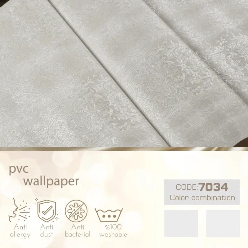 کاغذ دیواری پلوتونیوم طرح راه راه کد 7034 — تصویر ۵