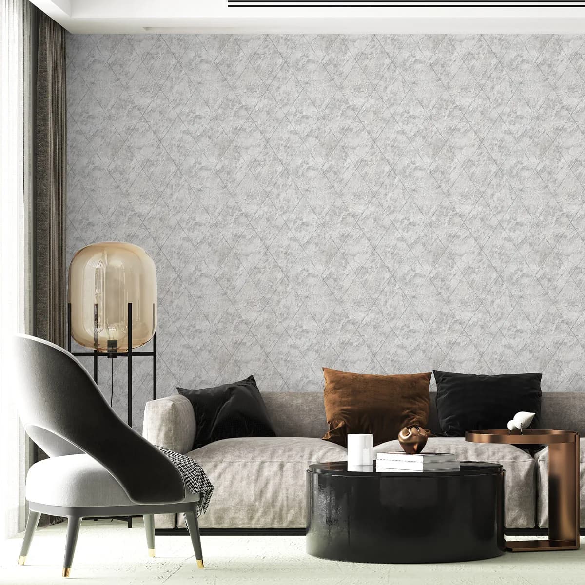 کاغذ دیواری اتم طرح هندسی کد 6118 — تصویر ۴