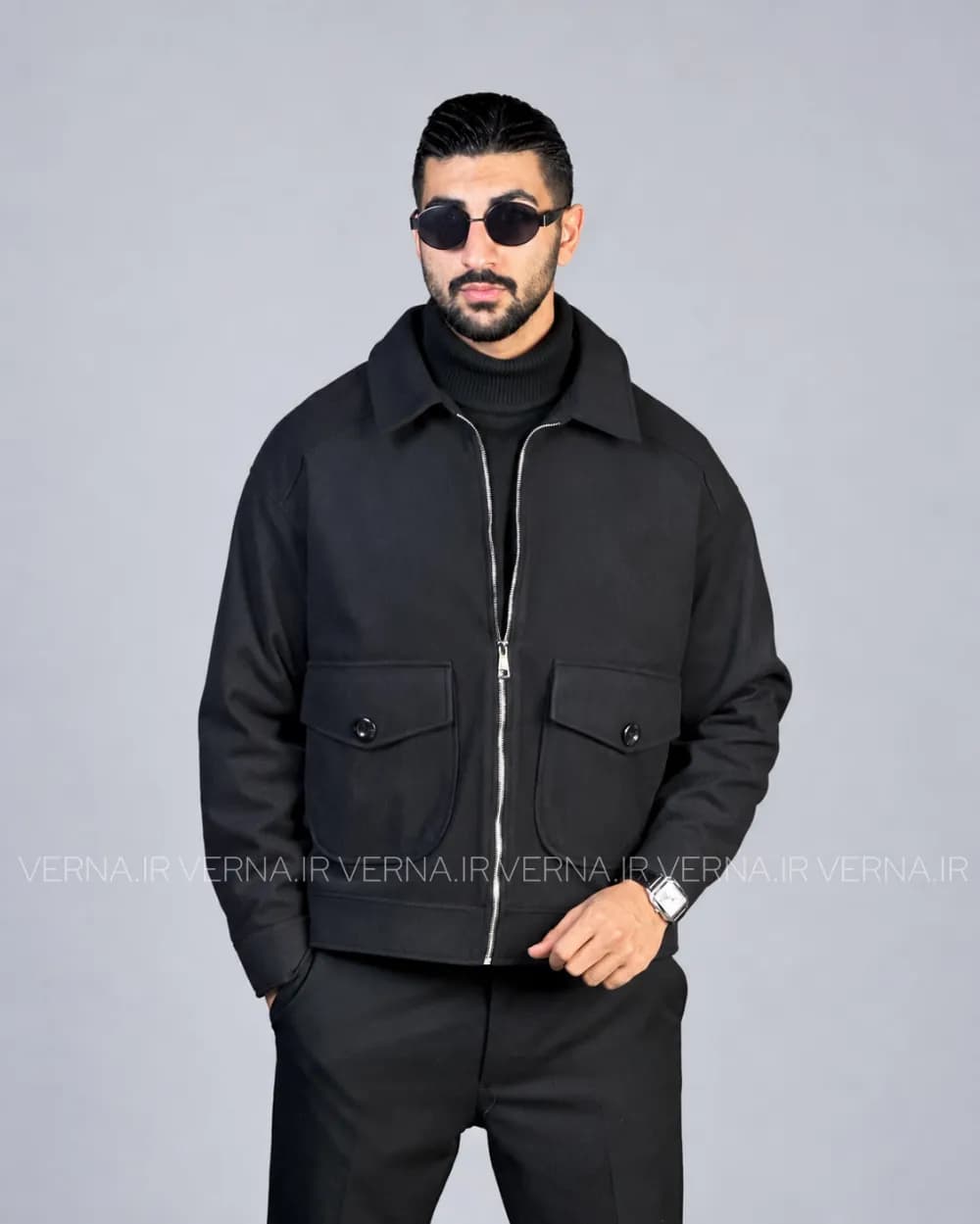 کت فوتر مردانه باکسی جیب پاکتی VR — تصویر ۲