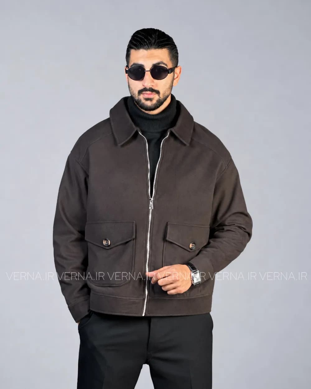 کت فوتر مردانه باکسی جیب پاکتی VR — تصویر ۵