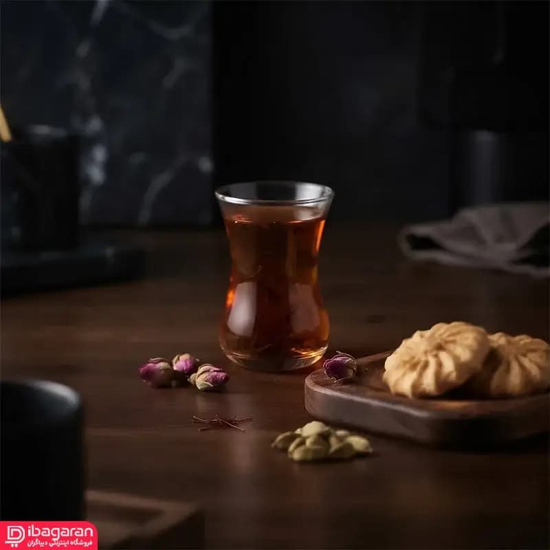استکان کمر باریک سوفیا 6 عددی — تصویر ۶