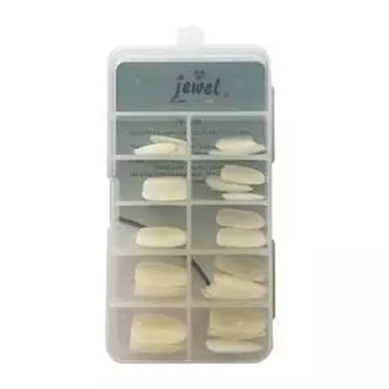 ناخن مصنوعی 100 عددی گرد شیری جول jewel مدل GN-100G2