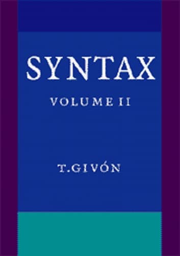کتاب Syntax: A Functional-typological Introduction: Volume II نسخه کامل
