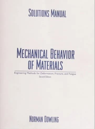 و دانلود نسخه کامل کتاب Solutions manual, Mechanical behavior of materials, engineering methods for deformation, fracture, and fatigue, second edition
