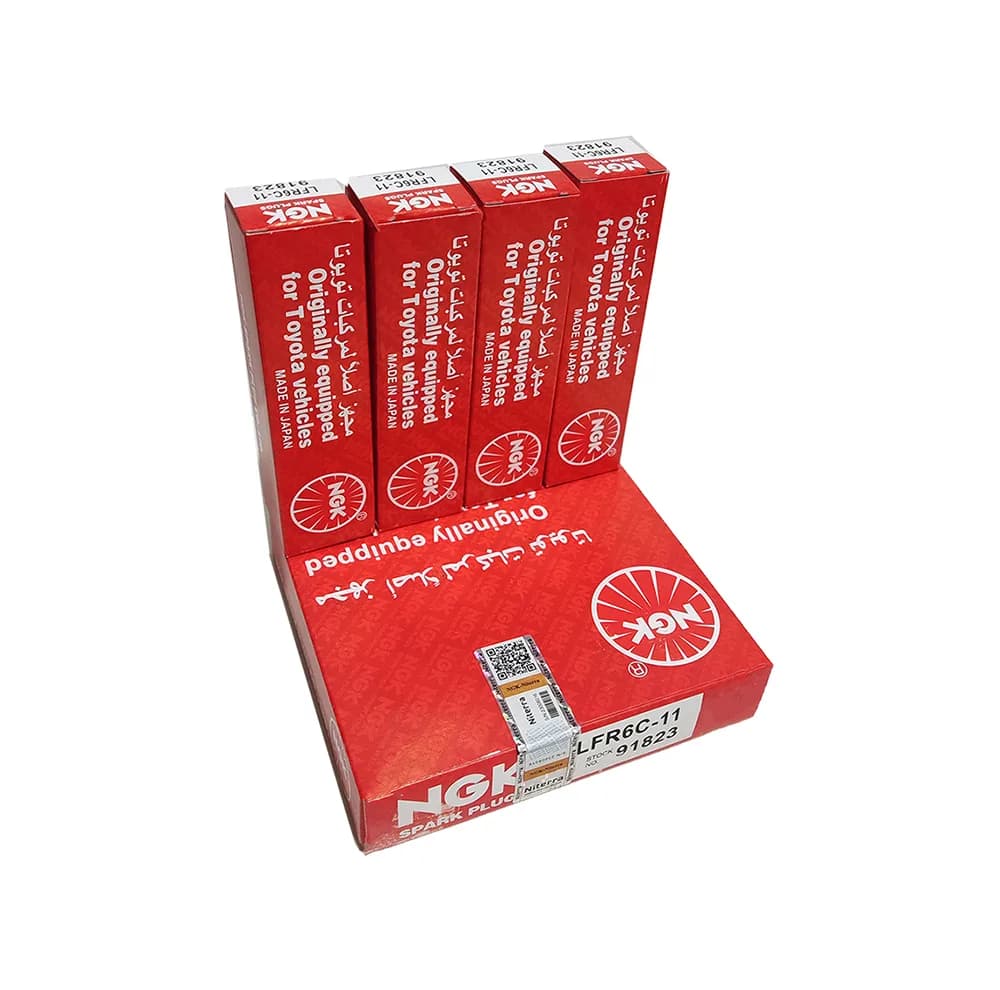 شمع خودرو ان جی کی مدل تک پلاتینی پایه بلند کد LFR6C-11 91823 بسته 4 عددی — تصویر ۴
