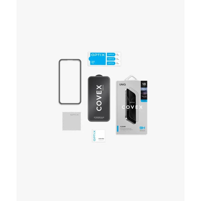 گلس آیفون 18 پرومکس یونیک مدل UNIQ Optix Covex Clear 18 ProMax — تصویر ۲