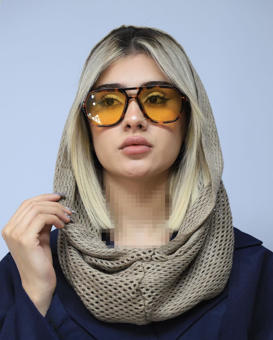 شال | مدل شال رینگی کد 53741 -کرم