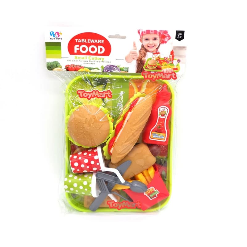 ست فست فود و سینی ساندویچ روی تویز مدل Tableware Food 8811 — تصویر ۷