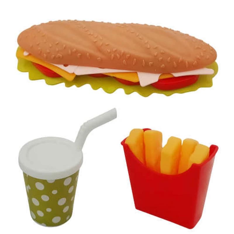 ست فست فود و سینی ساندویچ روی تویز مدل Tableware Food 8811 — تصویر ۵