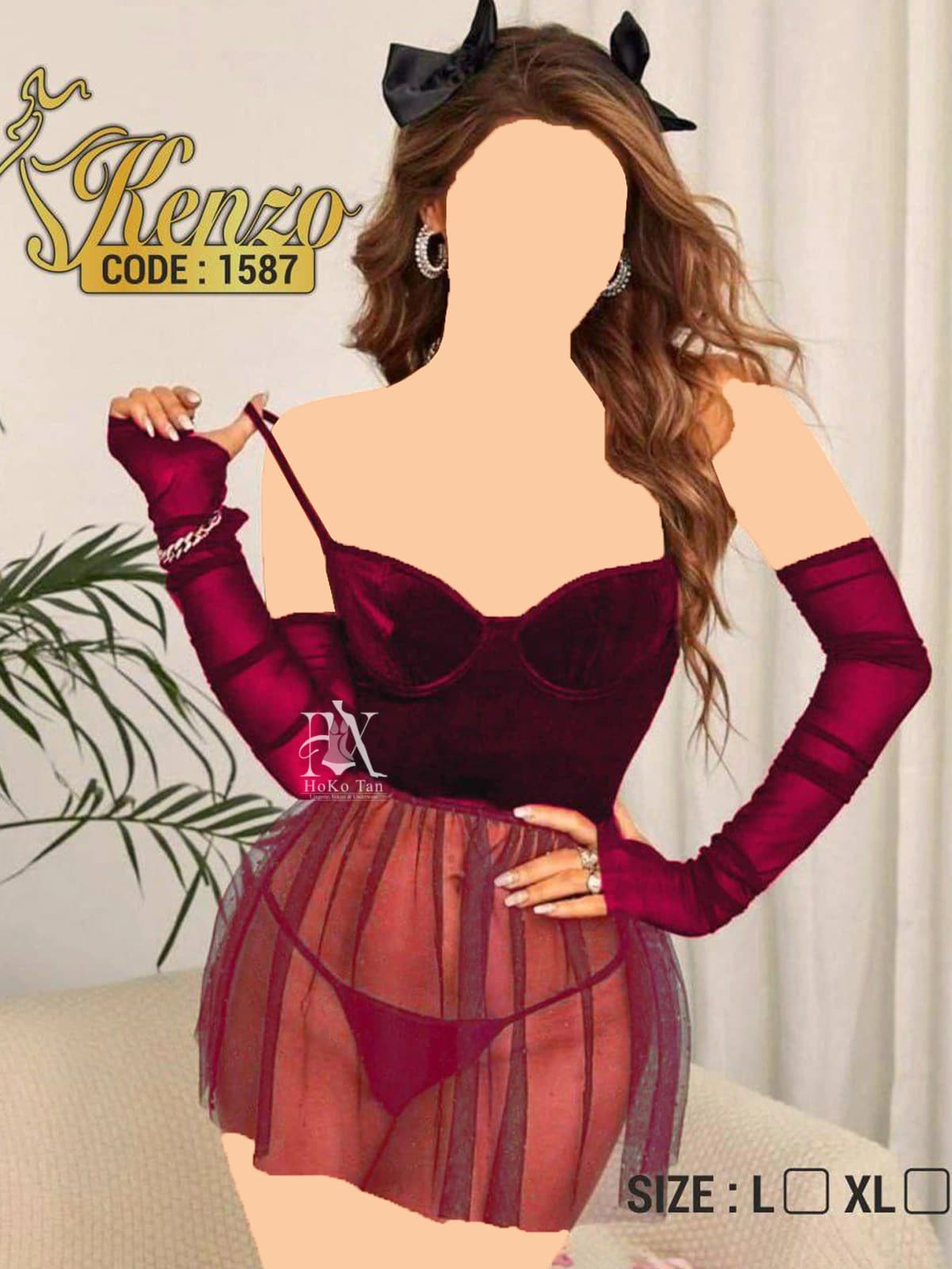کاستوم عروسکی مخمل 3 تیکه کد 1587 — تصویر ۴