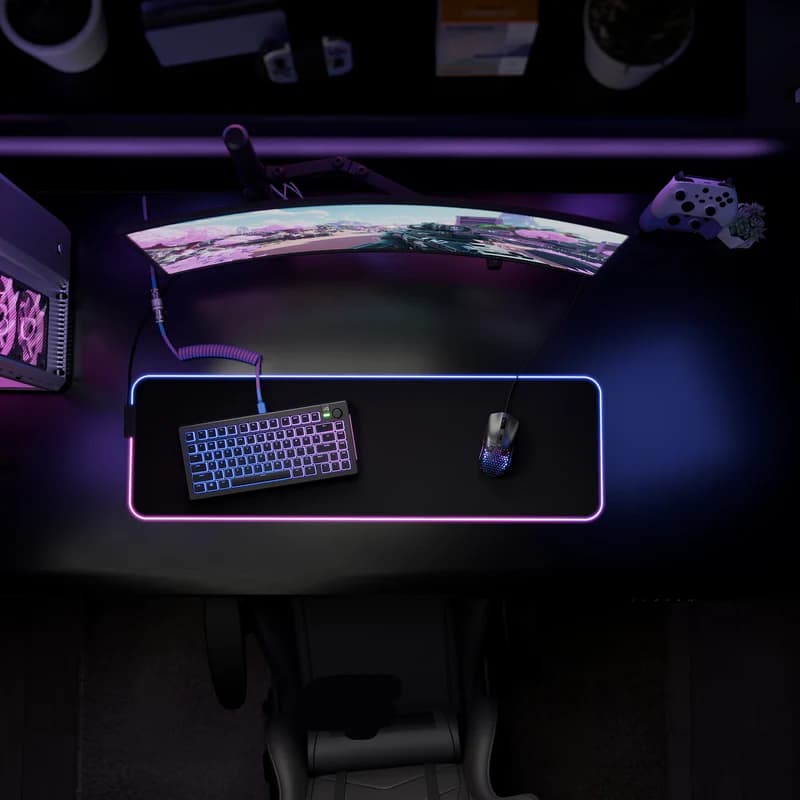 موس پد گیمینگ Glorious Mouse Pad GMP 2 GLED – Large Extended Black RGB — تصویر ۳