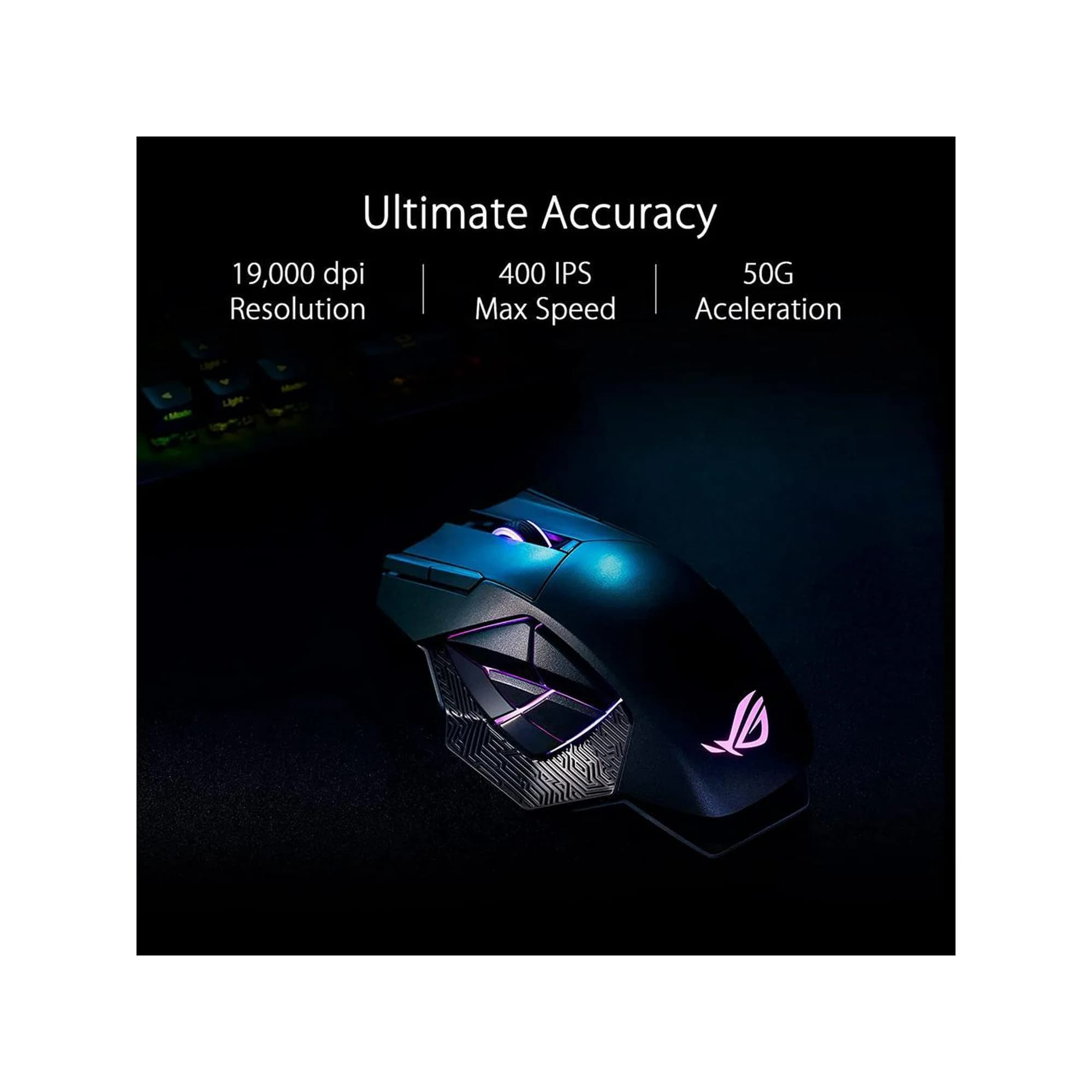موس گیمینگ بی سیم به همراه استند شارژ Asus ROG Spatha X — تصویر ۶
