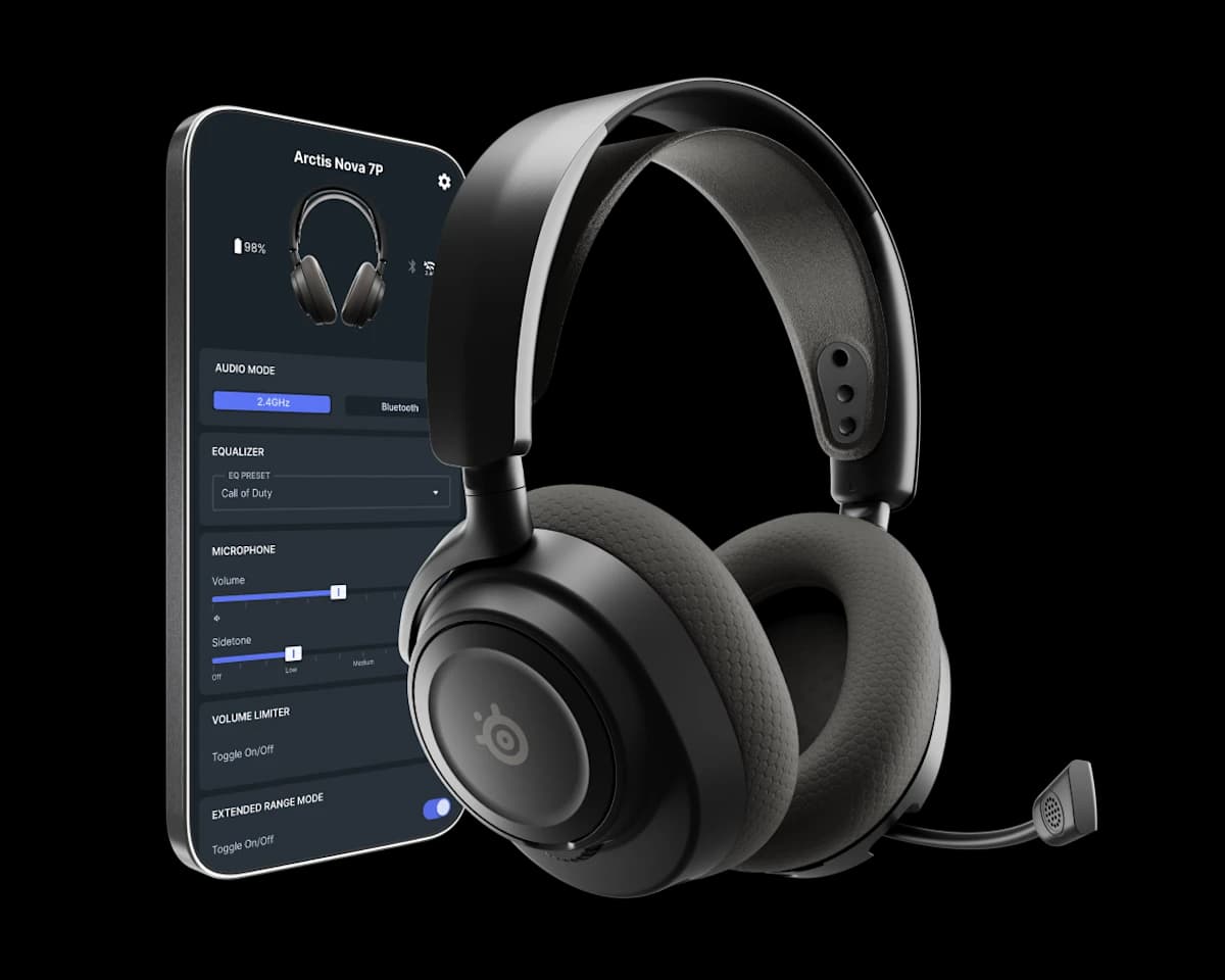 هدست گیمینگ استیل سریز SteelSeries Arctis Nova 7 Wireless Gen 2 – سفید — تصویر ۴