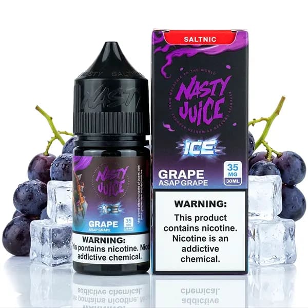 سالت نیکوتین انگور یخ نستی | Nasty Salt Asap Grape Ice 30ml