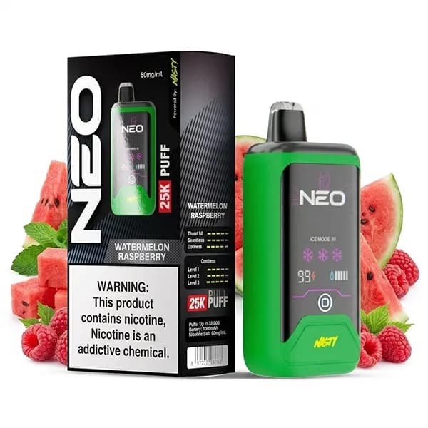 پاد یکبار مصرف 25 هزار پاف هندوانه تمشک نئو نستی | Nasty Neo Watermelon Raspberry 25K Puff