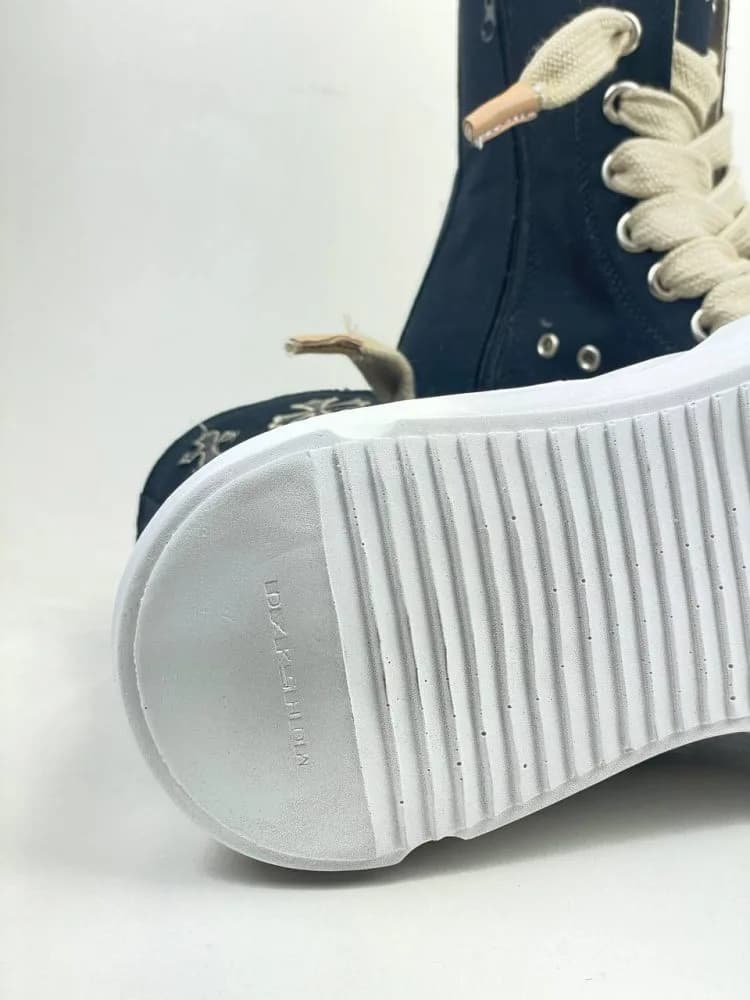 بوت ریک اونز RICK OWENS کد 3008 پارچه جودون تمام گلدوزی — تصویر ۷
