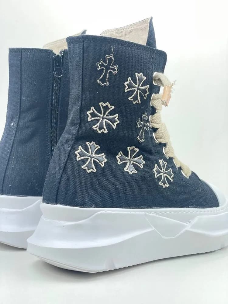 بوت ریک اونز RICK OWENS کد 3008 پارچه جودون تمام گلدوزی — تصویر ۶
