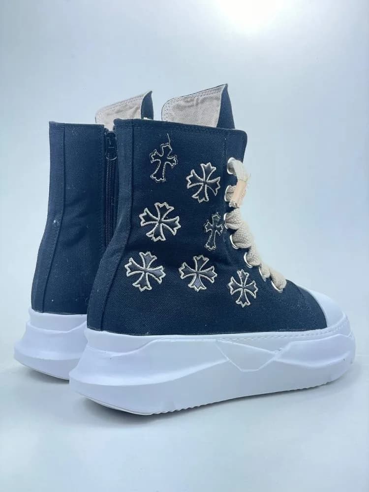 بوت ریک اونز RICK OWENS کد 3008 پارچه جودون تمام گلدوزی — تصویر ۸