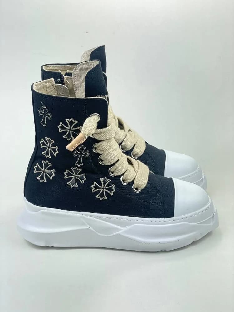 بوت ریک اونز RICK OWENS کد 3008 پارچه جودون تمام گلدوزی — تصویر ۳