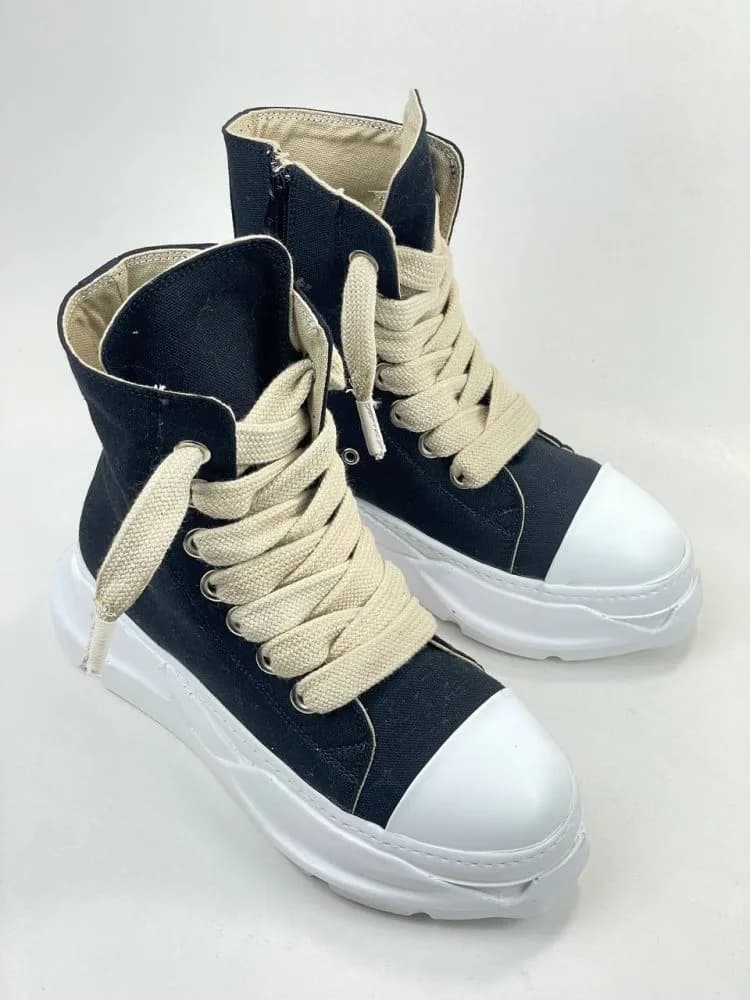 بوت ریک اونز RICK OWENS کد 3001 مشکی سفید — تصویر ۴