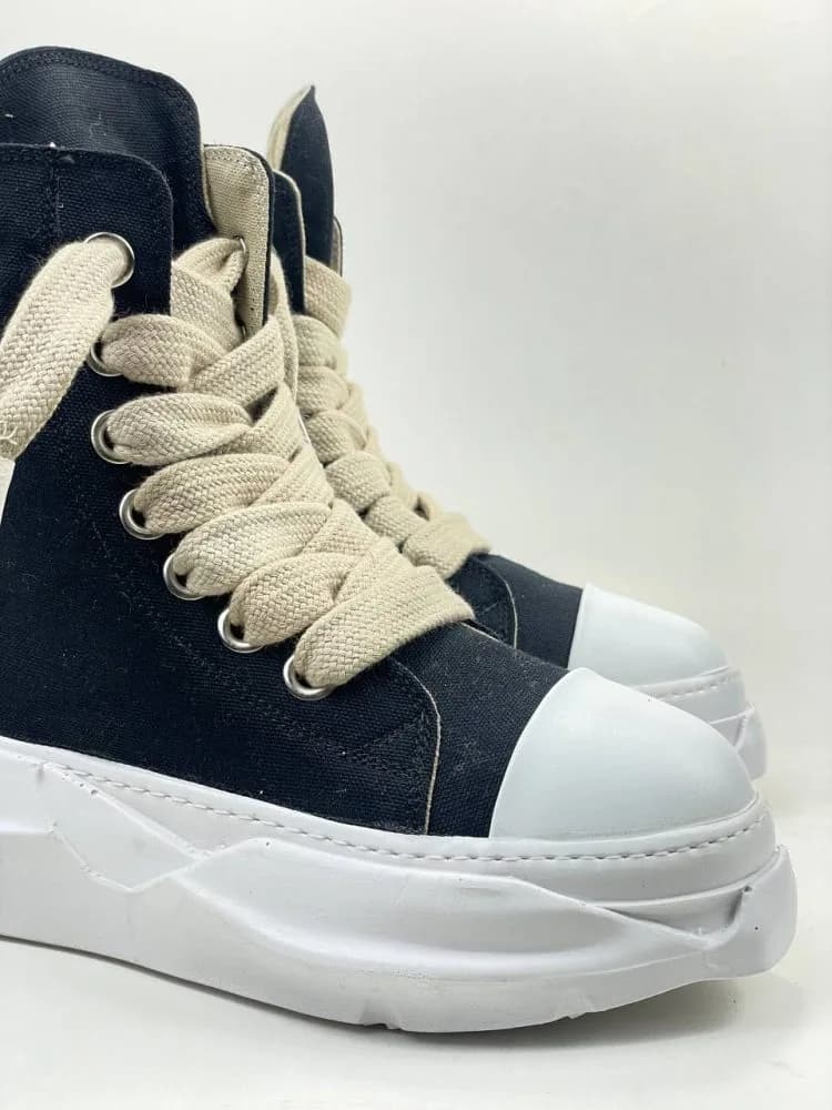 بوت ریک اونز RICK OWENS کد 3001 مشکی سفید — تصویر ۸