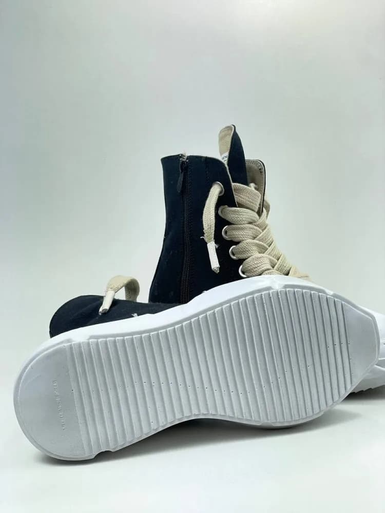 بوت ریک اونز RICK OWENS کد 3001 مشکی سفید — تصویر ۳