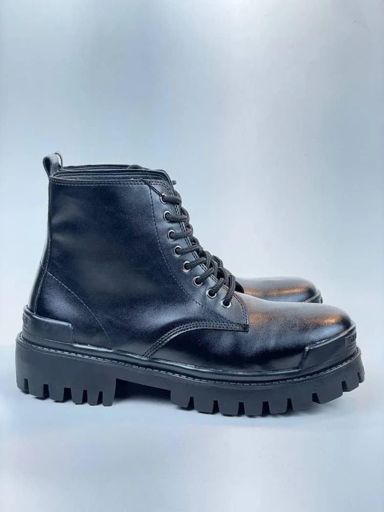 کد 2903 نیم بوت چرم بالنسیاگا BALENCIAGA مشکی — تصویر ۸