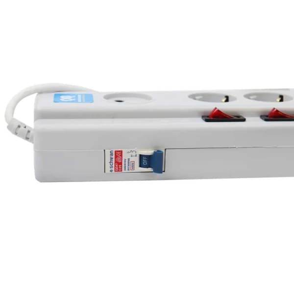 چند راهی 5+1 خانه فیوز دار پارت الکتریک PE2162 با کابل 5 متری — تصویر ۵