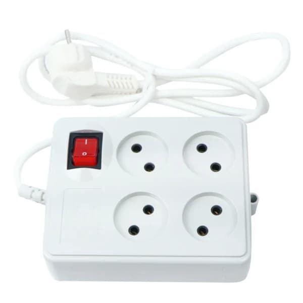 چند راهی 4 خانه بدون ارت پارت الکتریک PE328 با کابل 1.8 متری — تصویر ۳