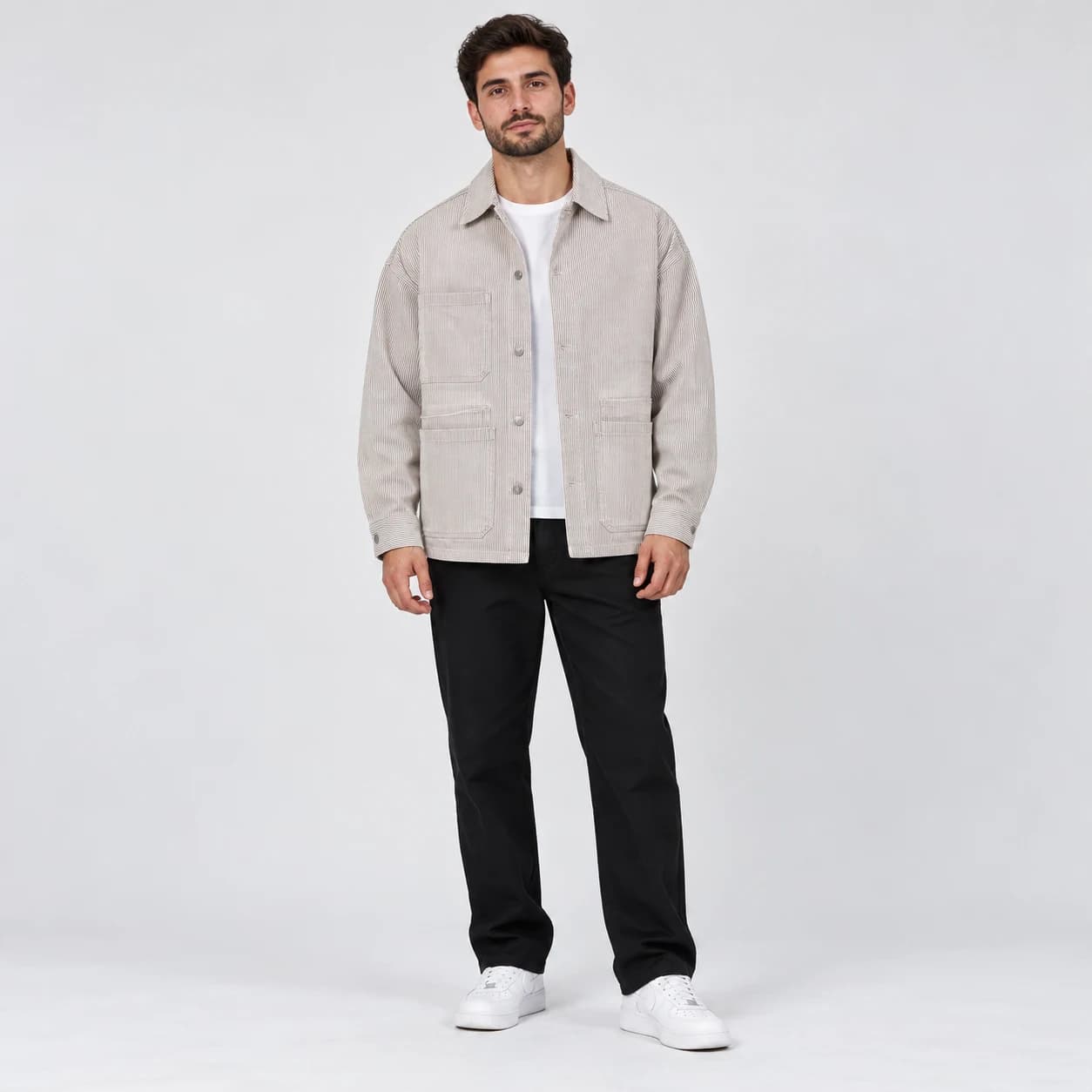 کت کتان جین راه راه zara — تصویر ۴