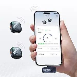 میکروفن یقه ای بیسیم گودکس Godox Cube-S 2-Person دو نفره با کانکتور USB-C — تصویر ۲