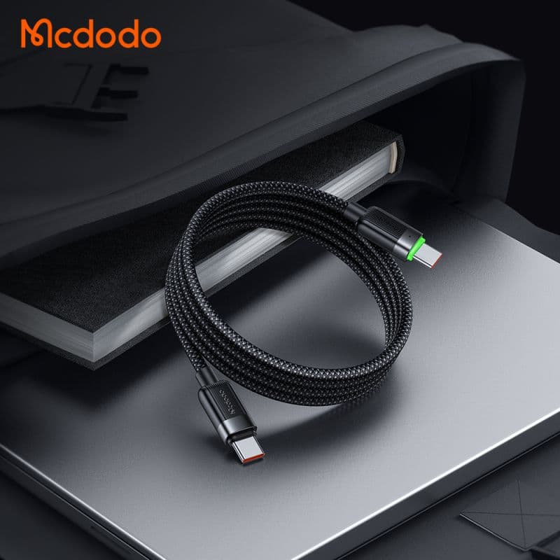 کابل شارژ تایپ سی به تایپ سی 60وات بدنه مگنتی مک دودو مدل MCDODO CA-2000 طول 1.2متر — تصویر ۸